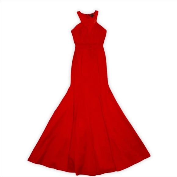 Red prom / evening gown dress size 3 - Picture 3 of 11